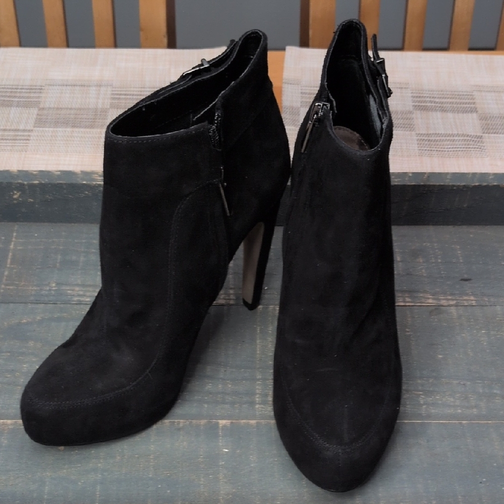 Sam Edelman Black Suede Ankle Boots